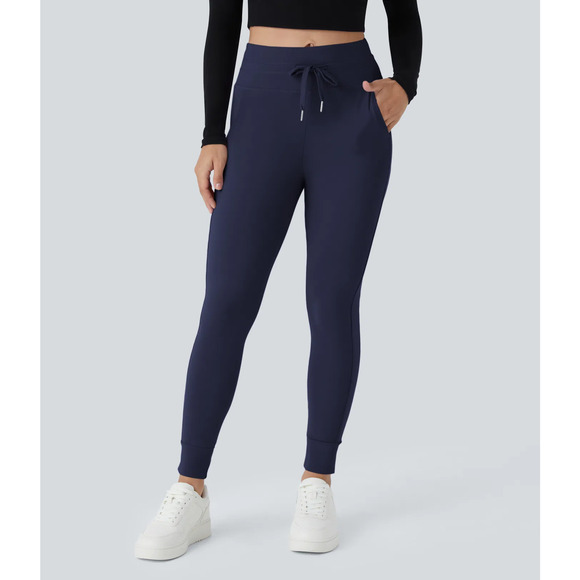 Halara Softlyzero High Waisted Drawstring Full Length Joggers Peacoat S Petite - Picture 6 of 6